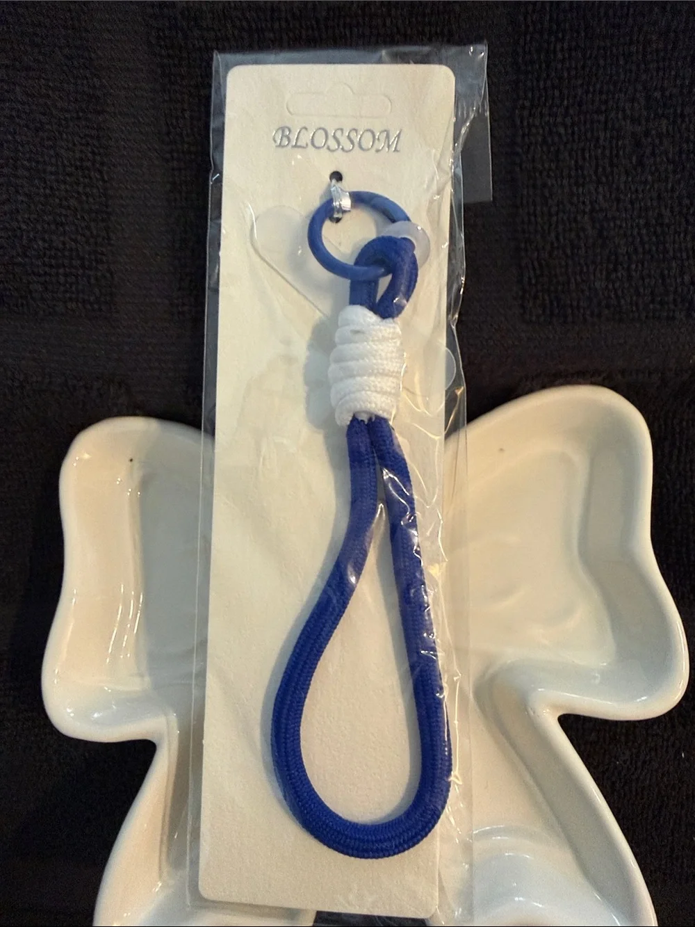 Blue and White Rope Key Holder